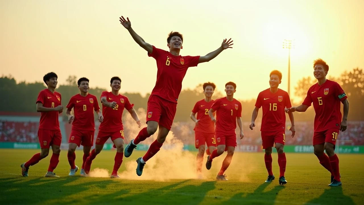 中国U23半决赛3-0击败越南U23，首次闯入U23亚洲杯决赛！