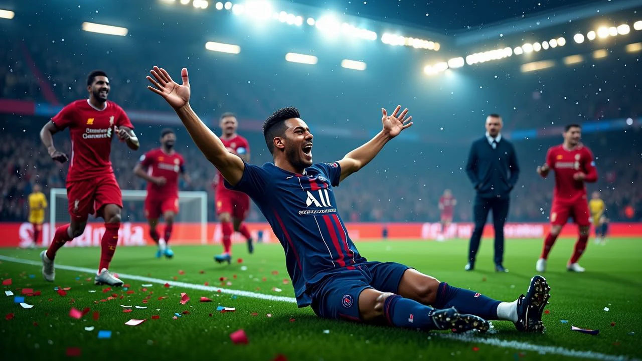 斯洛特昏招频出，大巴黎客场2比0轻取利物浦挺进欧冠四强！